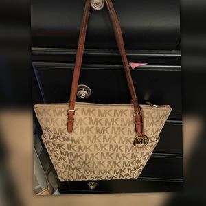 Michael Kors Beige Signature Purse